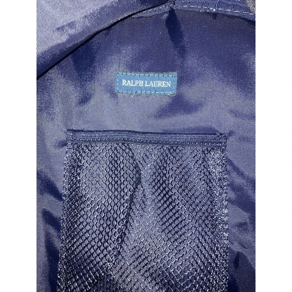 Ralph Lauren Navy Polo Pony Backpack Medium Zip Closure